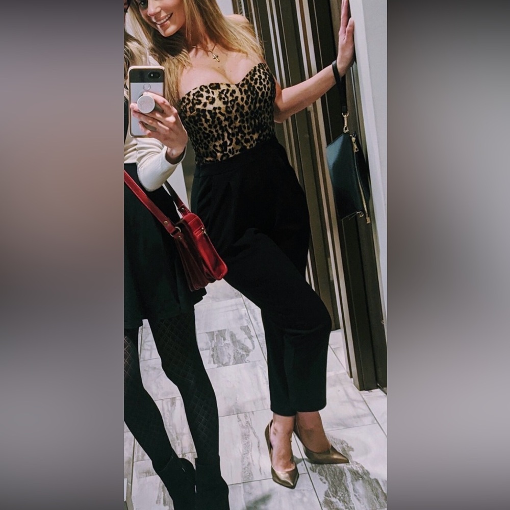 Express leopard jumpsuit